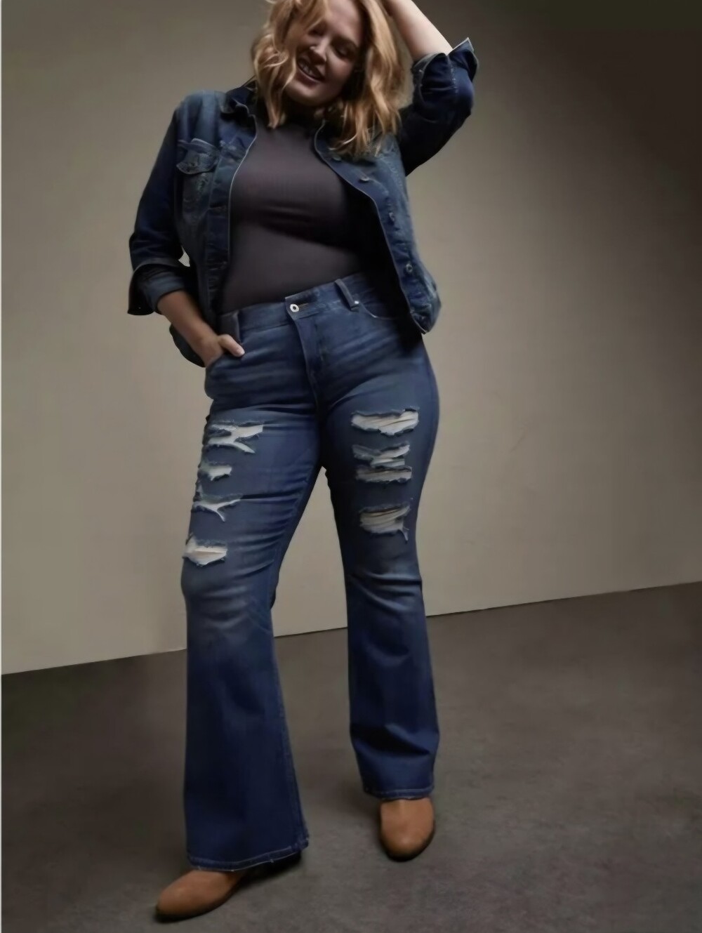 Torrid 6x Lettuce Edge Rib Mock Turtleneck Tank